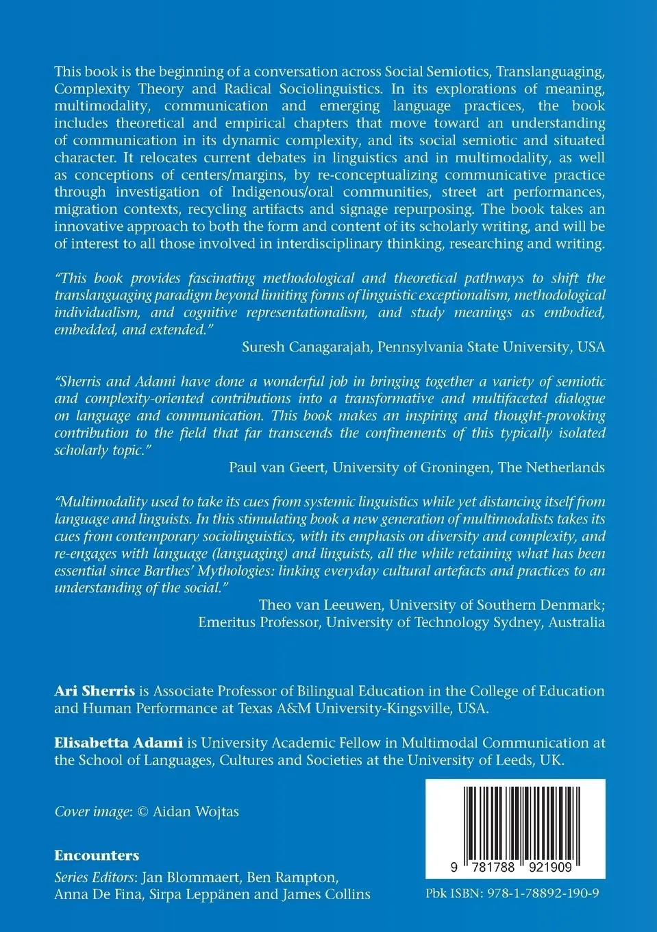 Rückseite: 9781788921909 | Making Signs, Translanguaging Ethnographies | Ari Sherris (u. a.)
