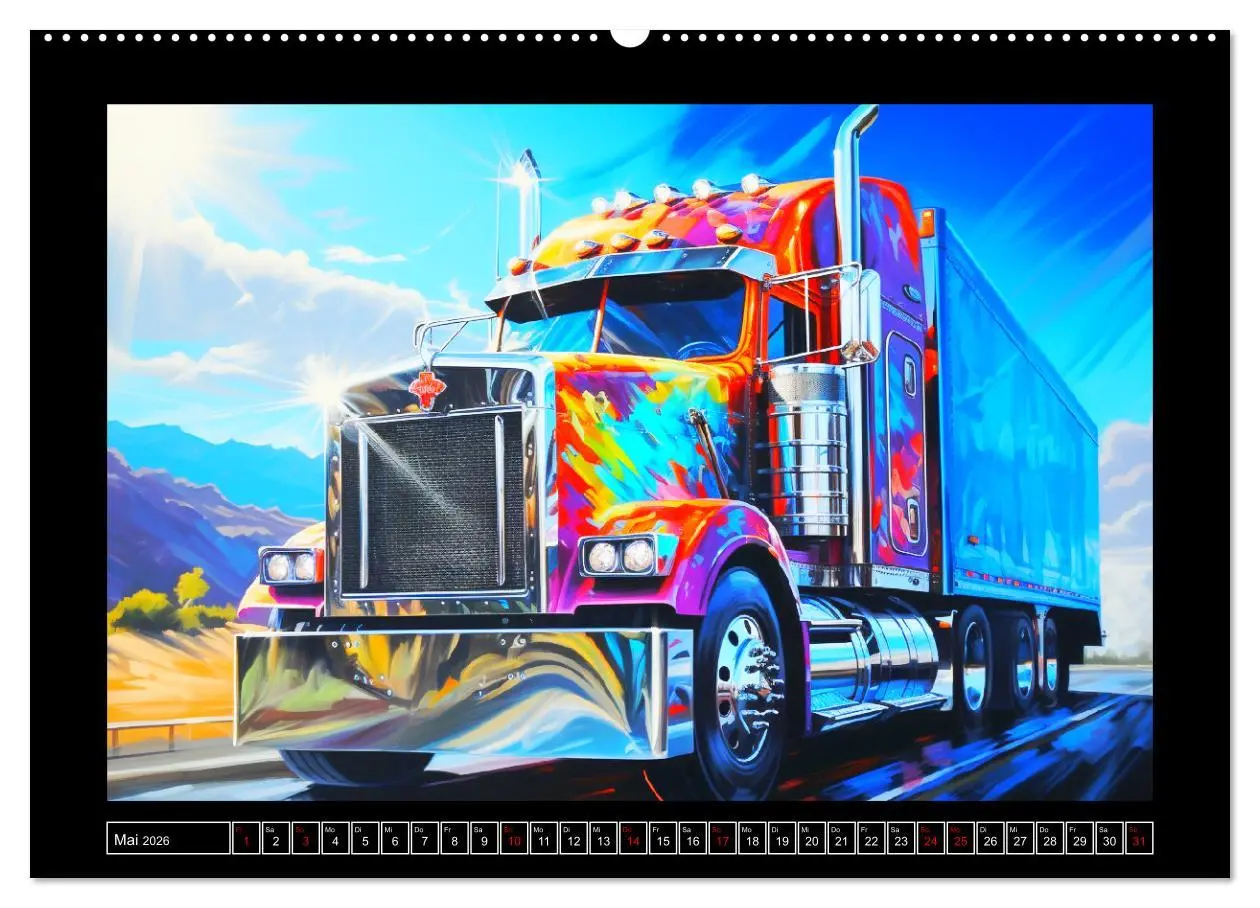 Bild: 9783457511909 | Langhauber Paintings. Trucks in lebendigen Farben (Wandkalender...