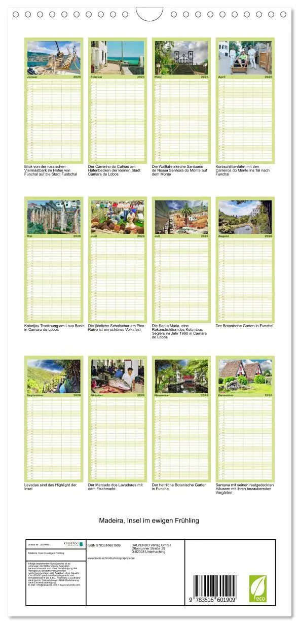 Bild: 9783516601909 | Familienplaner 2026 - Madeira, Insel im ewigen Frühling mit 5...