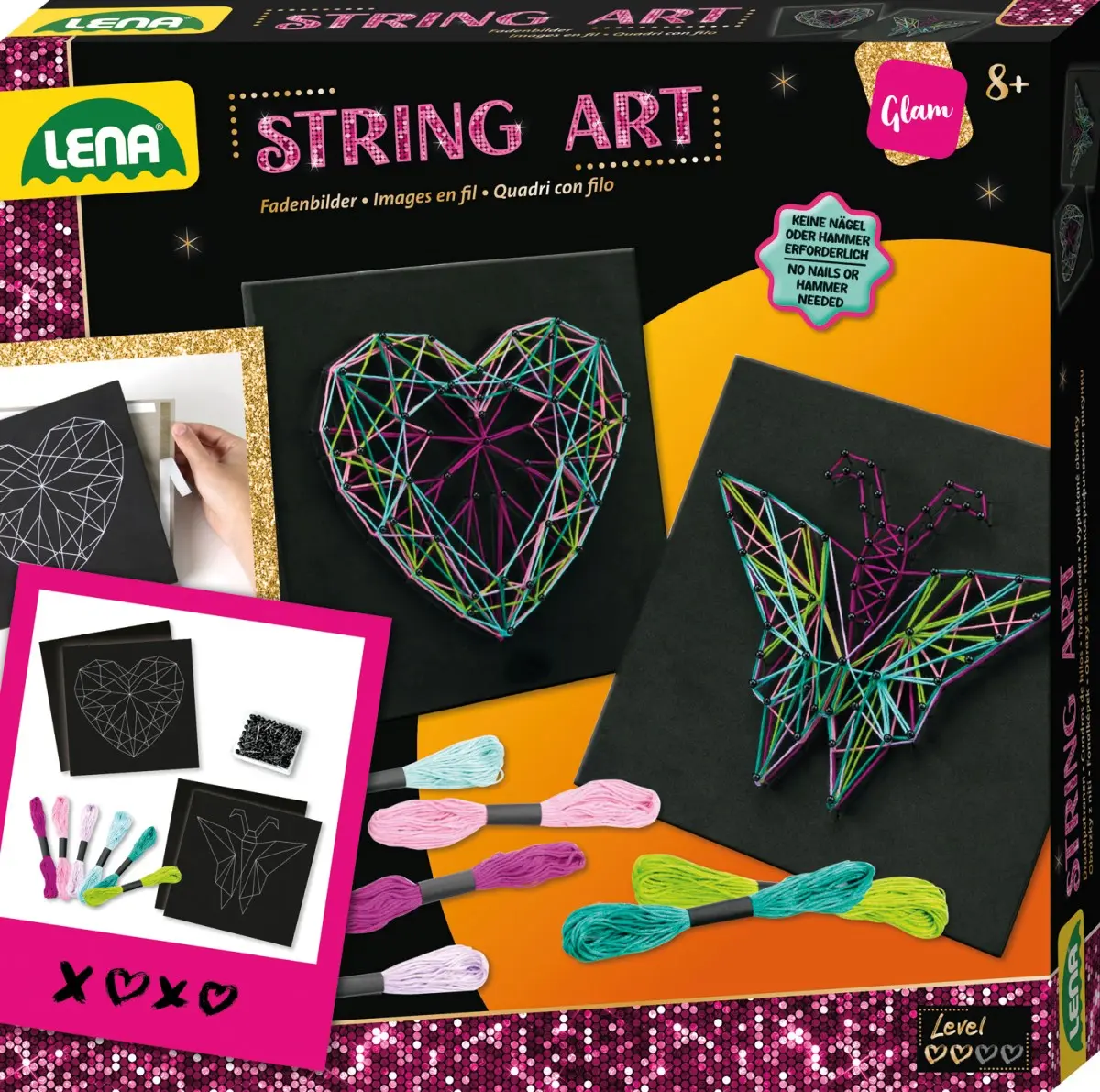 Cover: 4006942862009 | LENA 42650 - String Art Schmetterling &amp; Herz | 42650 | deutsch | 2017