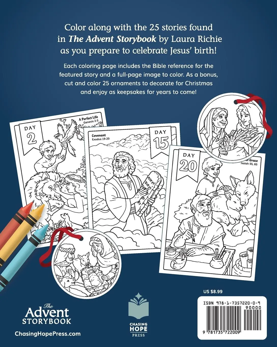 Rückseite: 9781735722009 | The Advent Storybook Coloring Book | Laura Richie | Taschenbuch | 2020