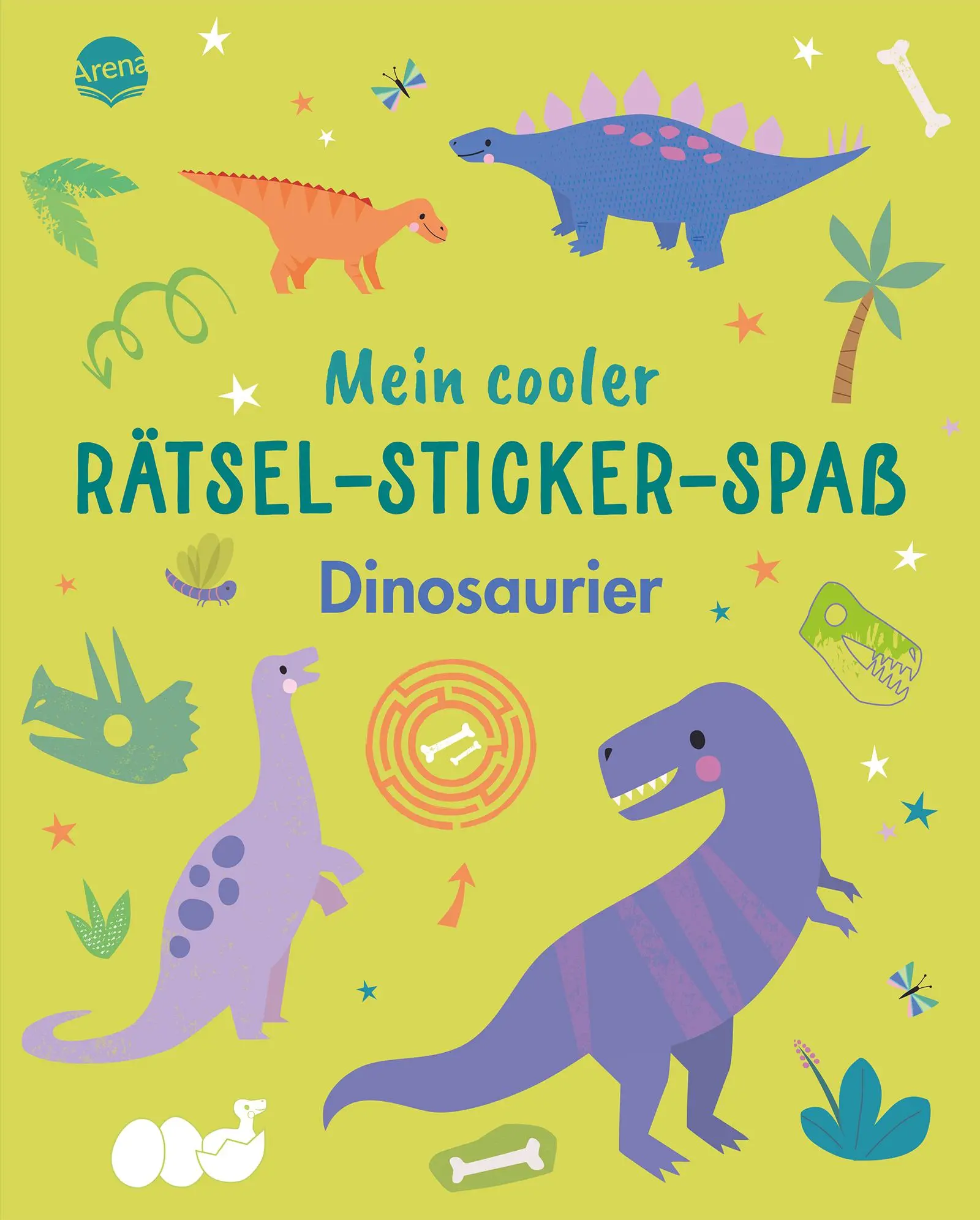 Cover: 9783401722009 | Mein cooler Rätsel-Sticker-Spaß. Dinosaurier | Nike Bündgen | Buch