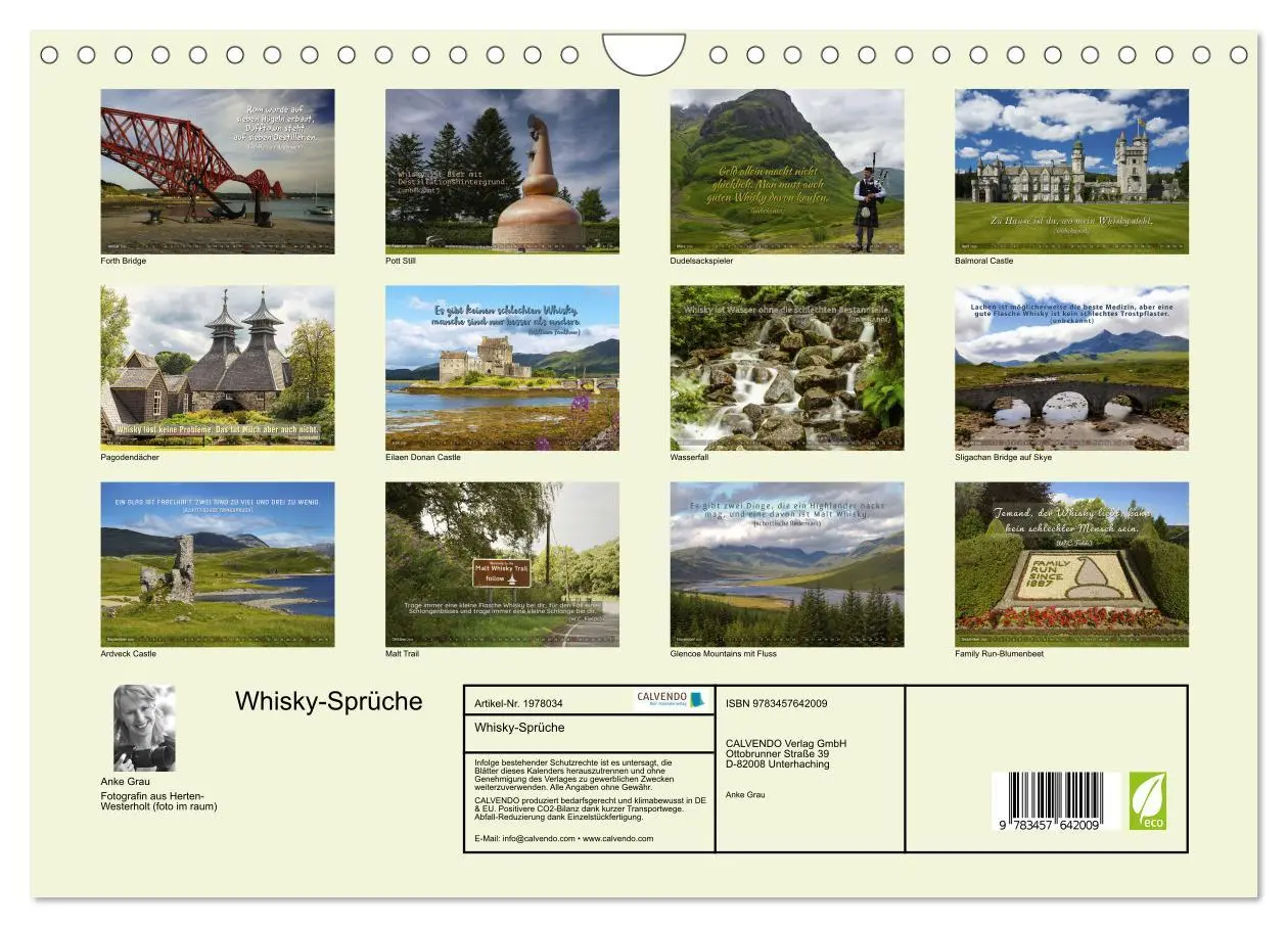 Bild: 9783457642009 | Whisky-Sprüche (Wandkalender 2026 DIN A4 quer), CALVENDO...
