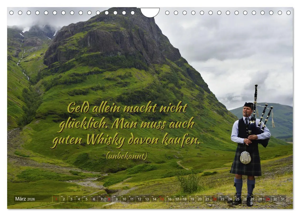 Bild: 9783457642009 | Whisky-Sprüche (Wandkalender 2026 DIN A4 quer), CALVENDO...