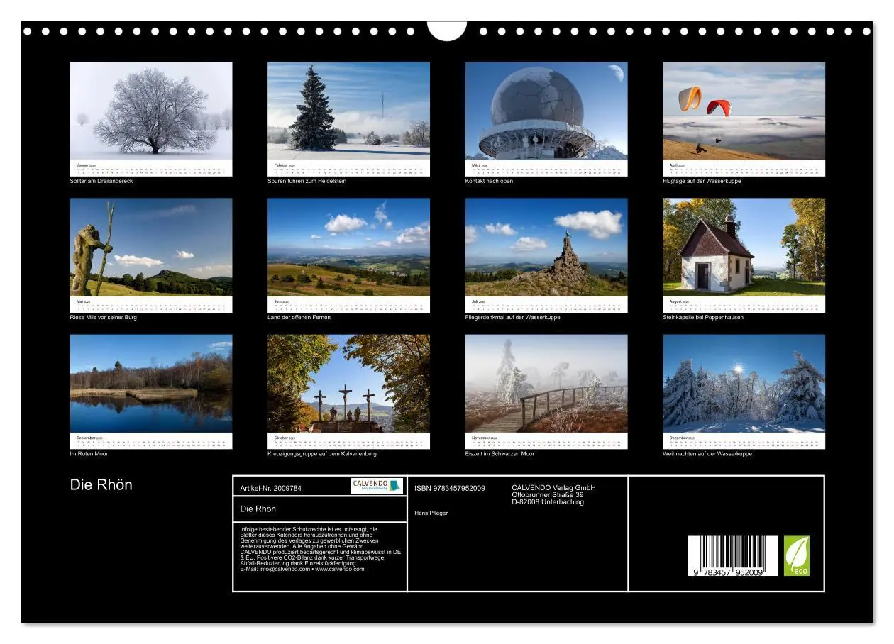 Bild: 9783457952009 | Die Rhön (Wandkalender 2026 DIN A3 quer), CALVENDO Monatskalender