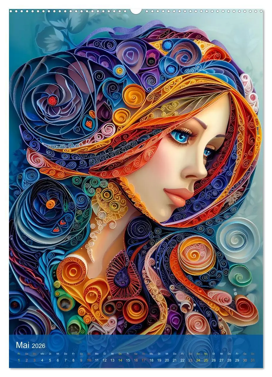 Bild: 9783516282009 | Quilling-Kunst - Elegante Frauenporträts aus Papierstreifen...