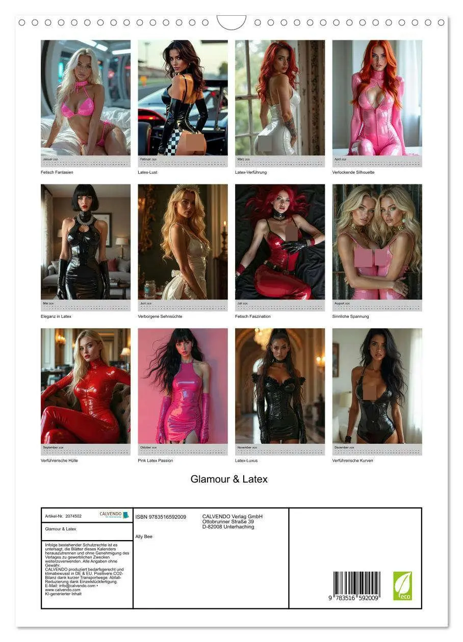 Bild: 9783516592009 | Glamour &amp; Latex (Wandkalender 2026 DIN A3 hoch), CALVENDO...