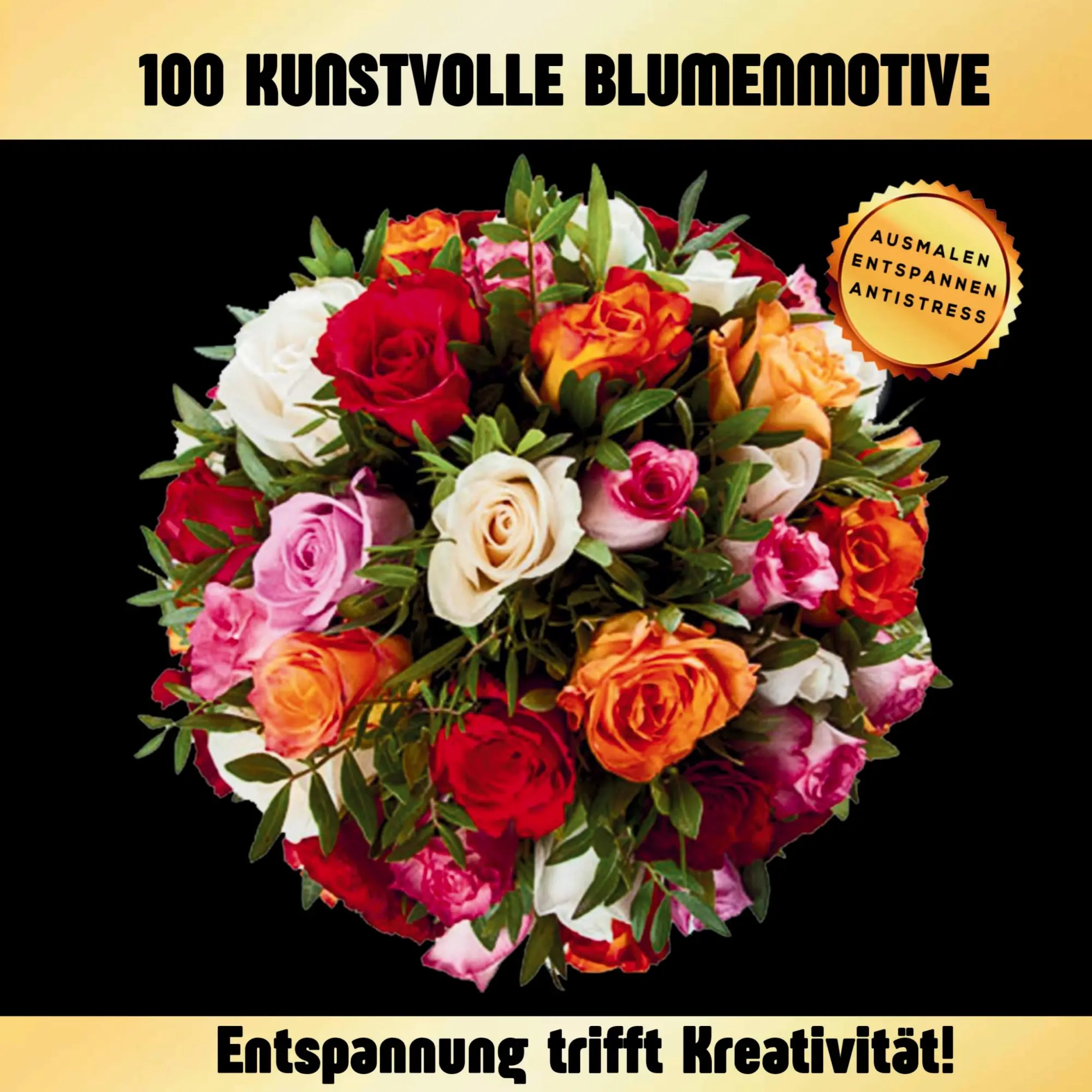 Cover: 9783691042009 | 100 Blumen &amp; Mandalas - Malbuch für Erwachsene | Inspirations Lounge