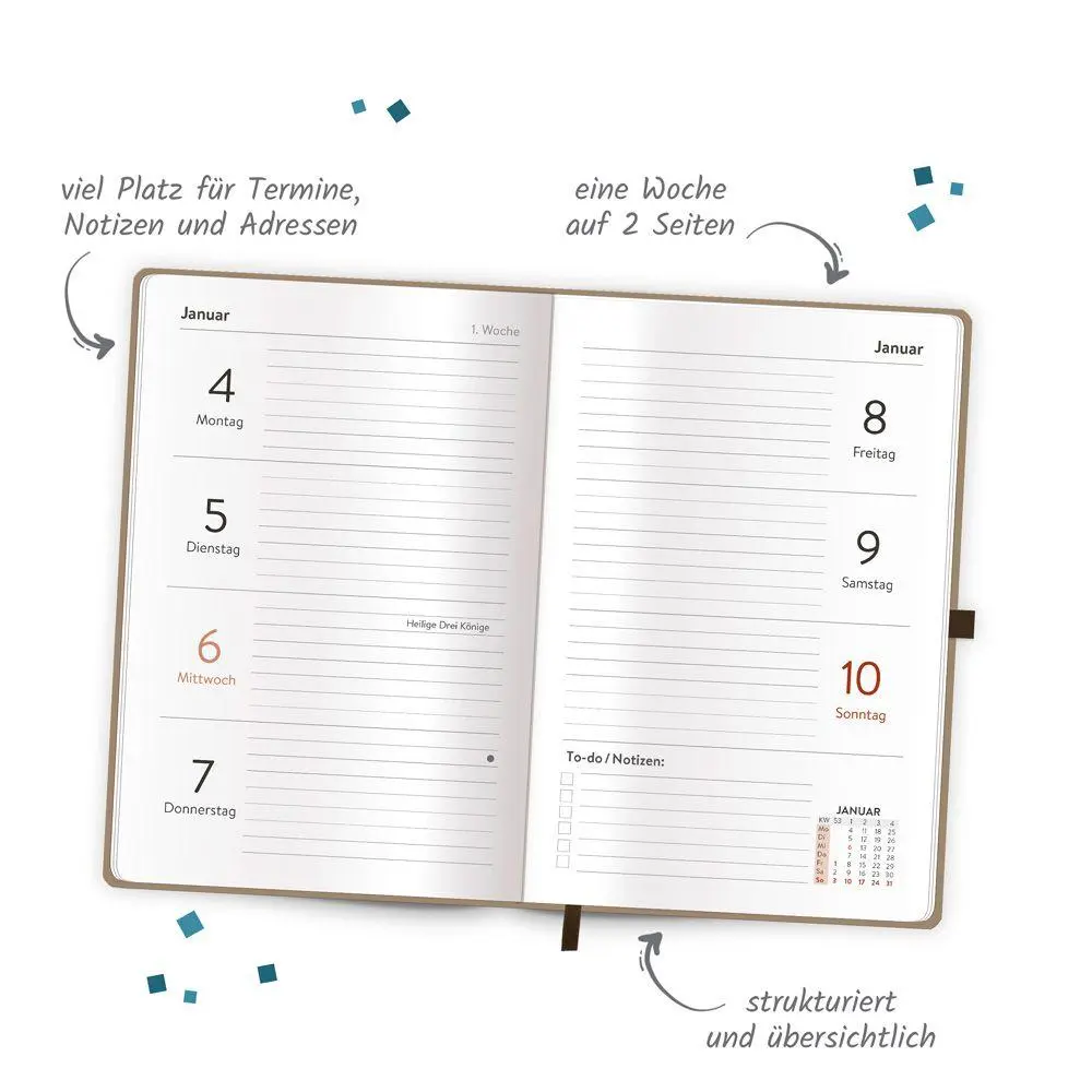 Bild: 4251901512109 | TRÖTSCH - Taschenkalender A6 Soft Touch Premium Sand 2027 | KG | 2027