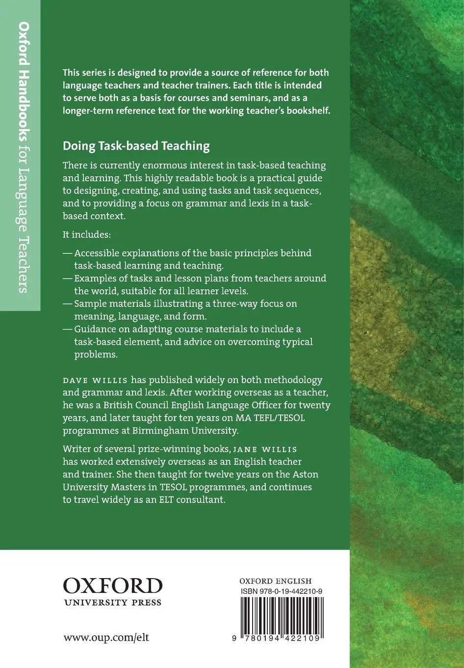 Rückseite: 9780194422109 | Doing Task-Based Teaching | Dave Willis (u. a.) | Taschenbuch | 2007