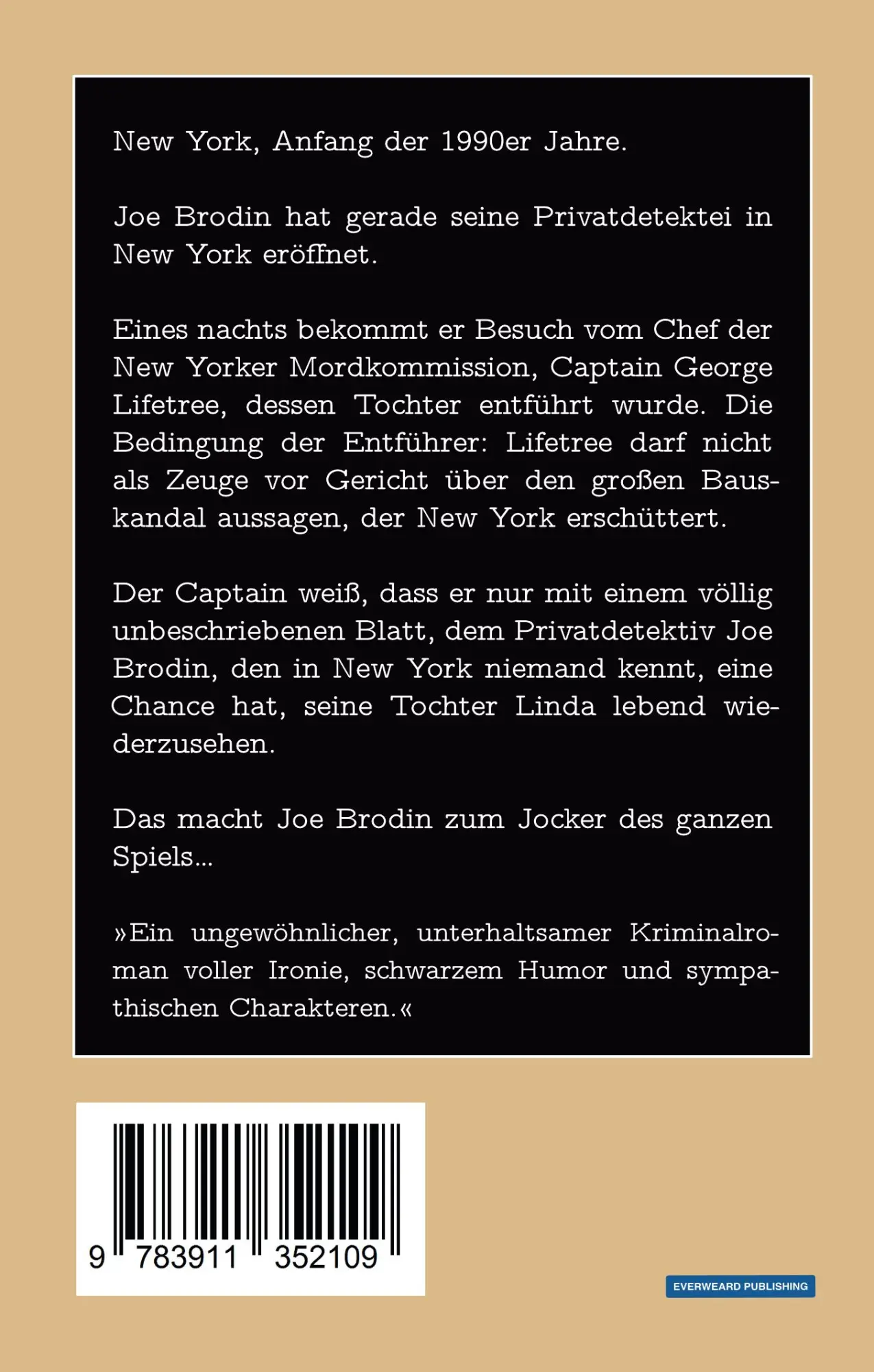 Rückseite: 9783911352109 | Privatdetektiv Joe Brodin - Linda | Harold Ryan Burt | Taschenbuch