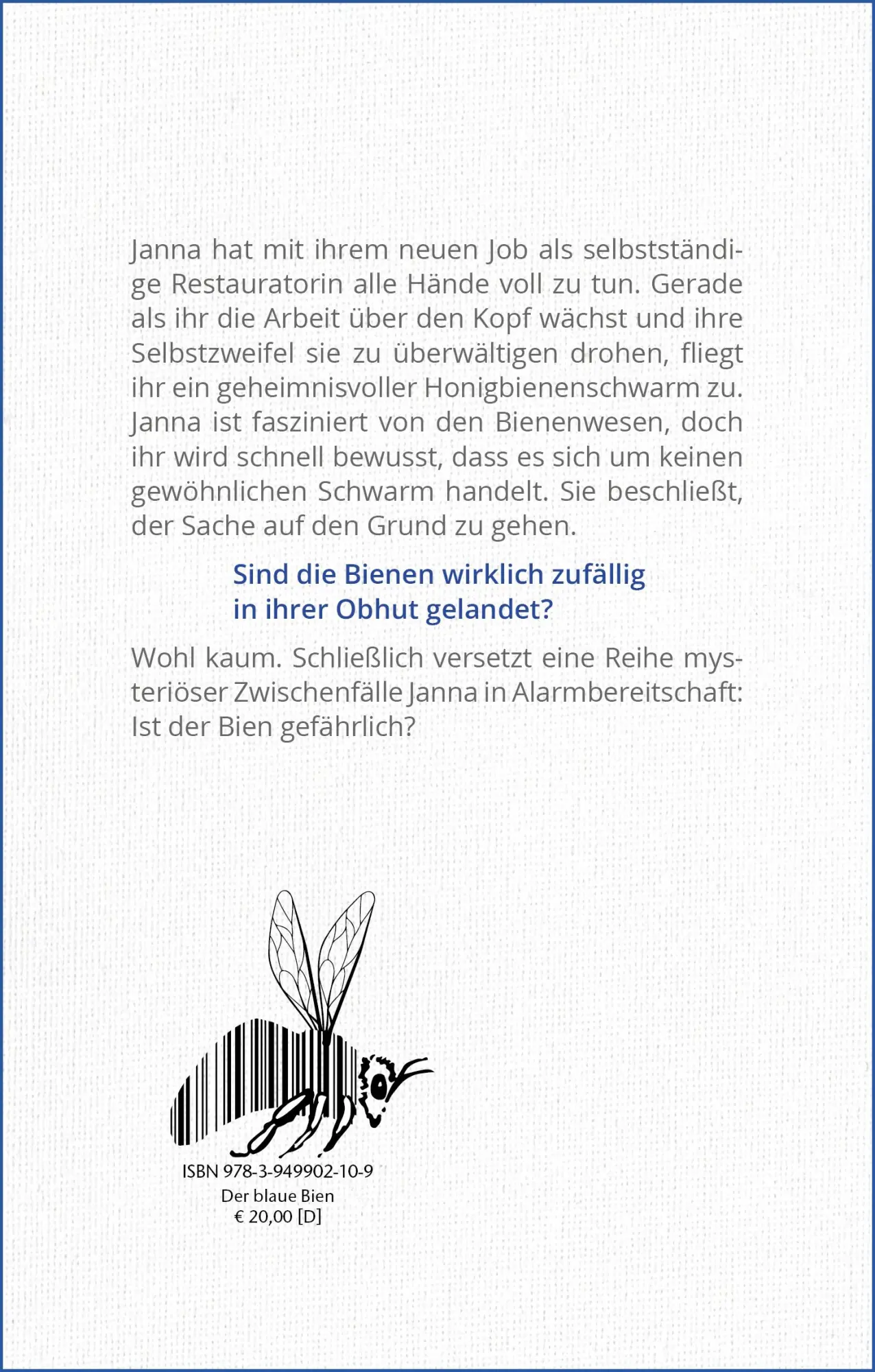 Rückseite: 9783949902109 | Der blaue Bien | Enka Wiese | Buch | Deutsch | 2023 | OCM GmbH