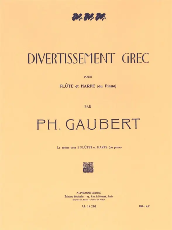 Cover: 9790046142109 | Divertissement Grec | Philippe Gaubert | Buch | Alphonse Leduc
