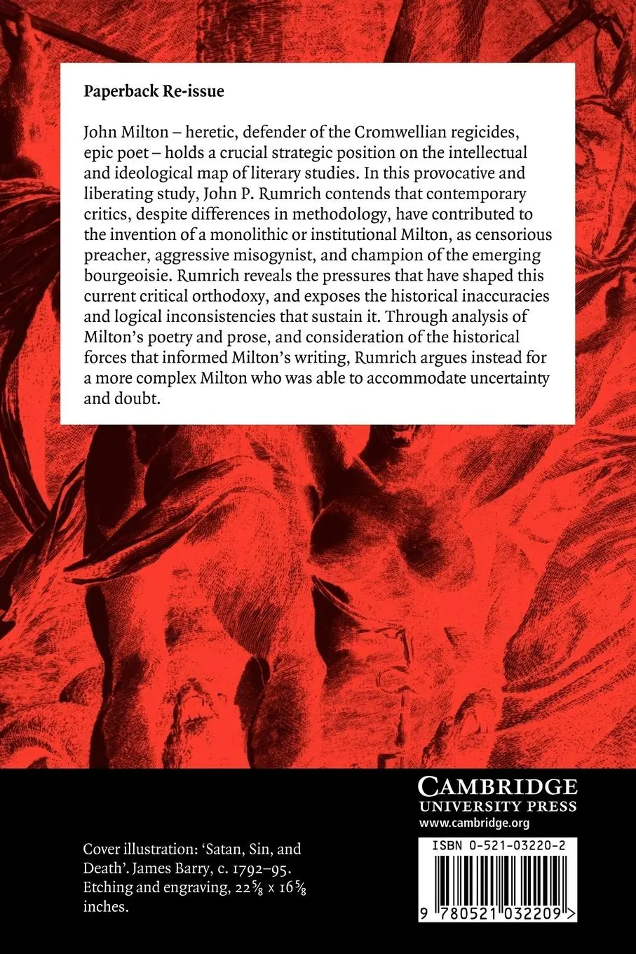Rückseite: 9780521032209 | Milton Unbound | John P. Rumrich | Taschenbuch | Englisch | 2006