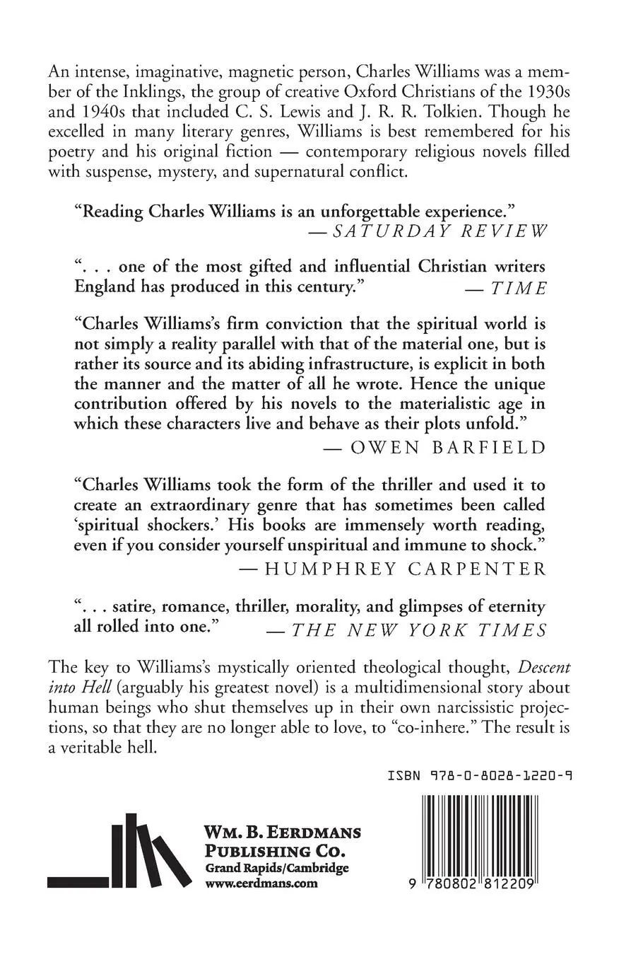 Rückseite: 9780802812209 | Descent into Hell | Charles Williams | Taschenbuch | Englisch | 1997