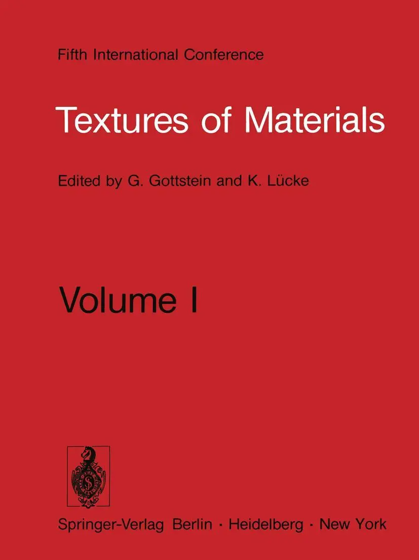 Cover: 9783540092209 | Textures of Materials | K. Lücke (u. a.) | Taschenbuch | vi | Englisch