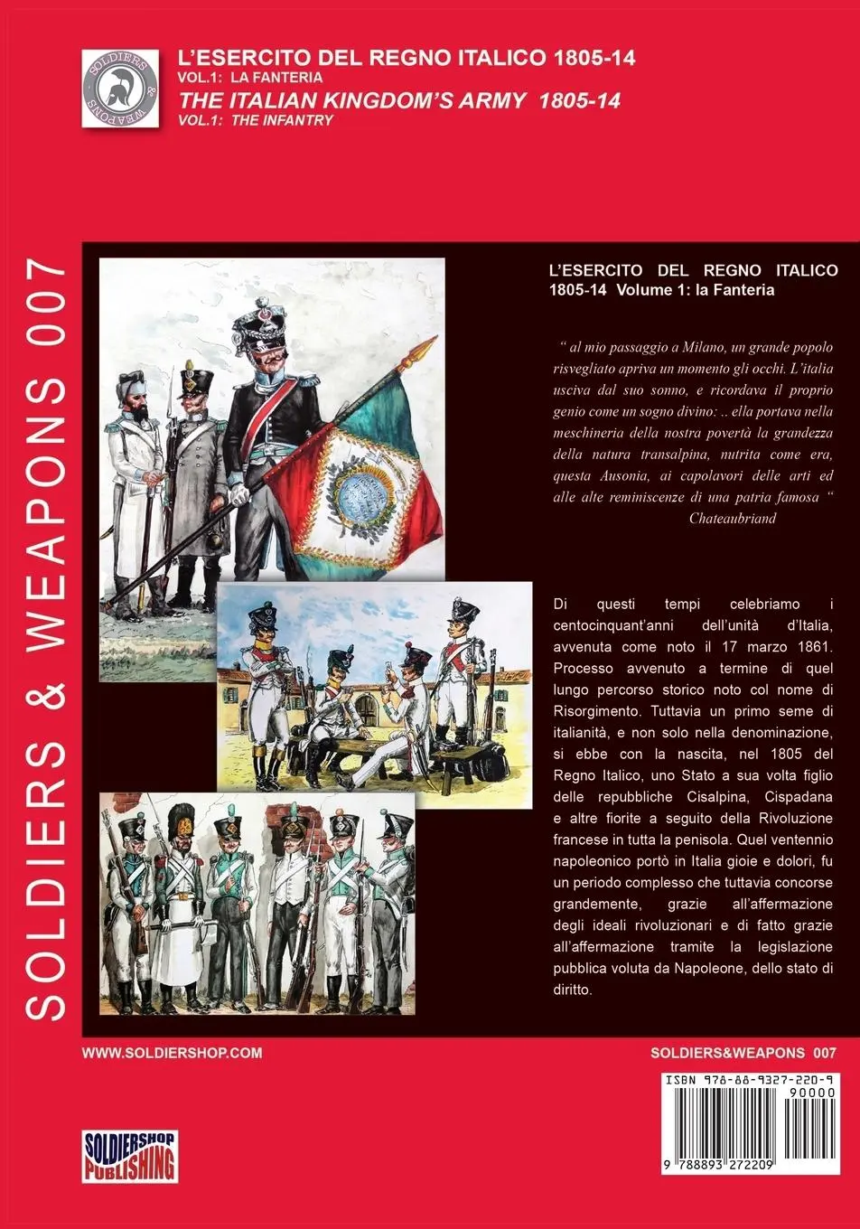 Rückseite: 9788893272209 | L'esercito del Regno Italico 1805-14 vol. 1 | Luca Stefano Cristini