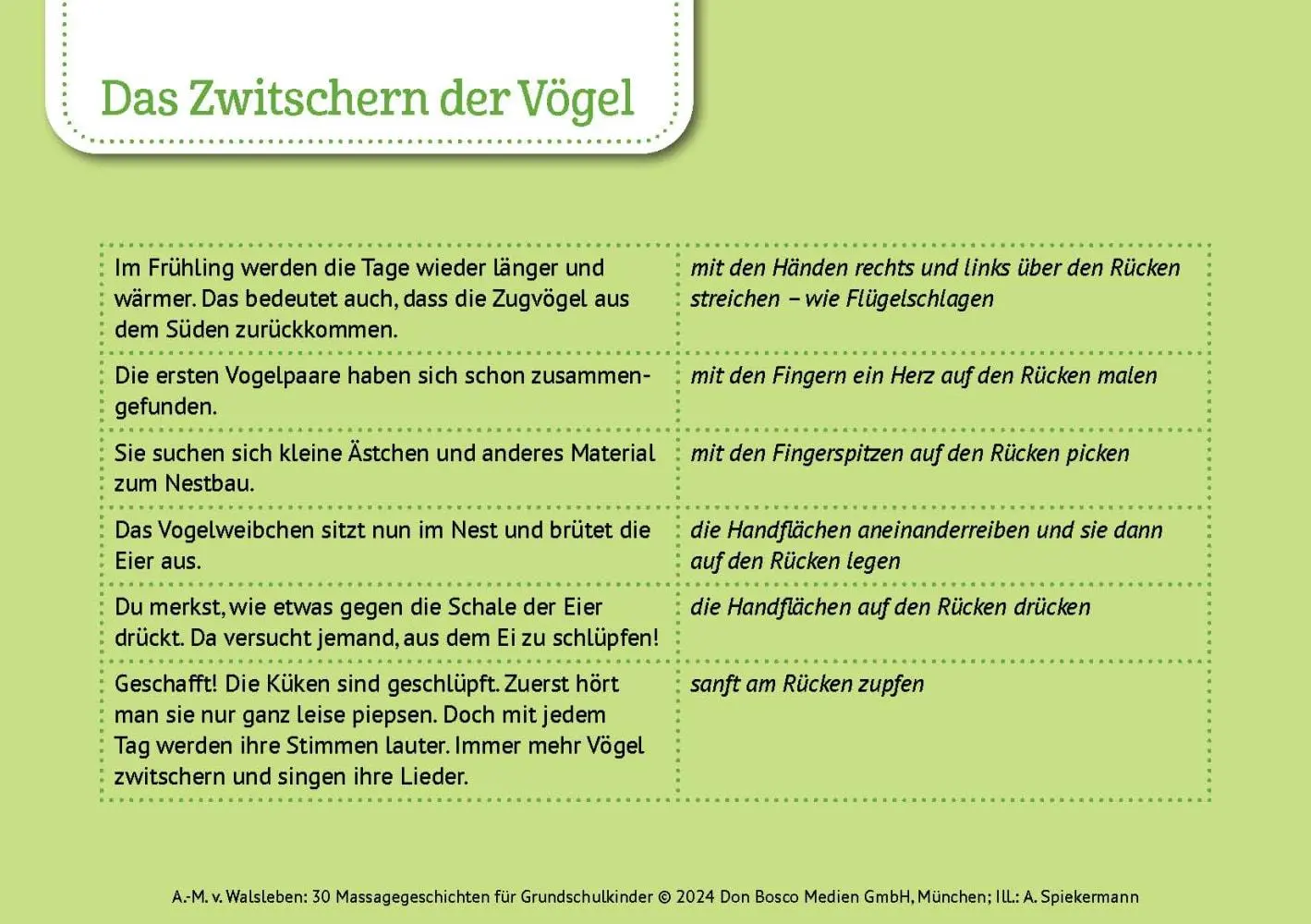 Bild: 4260694922309 | 30 Massagegeschichten für Grundschulkinder | Anne-Maike von Walsleben