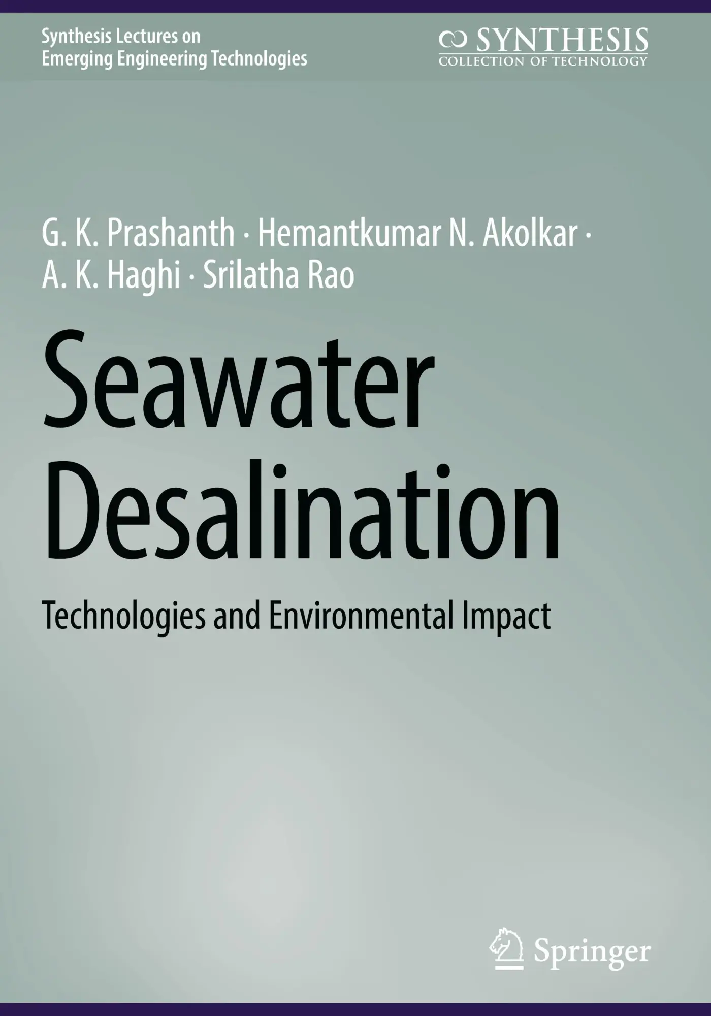 Cover: 9783031982309 | Seawater Desalination | Technologies and Environmental Impact | Buch
