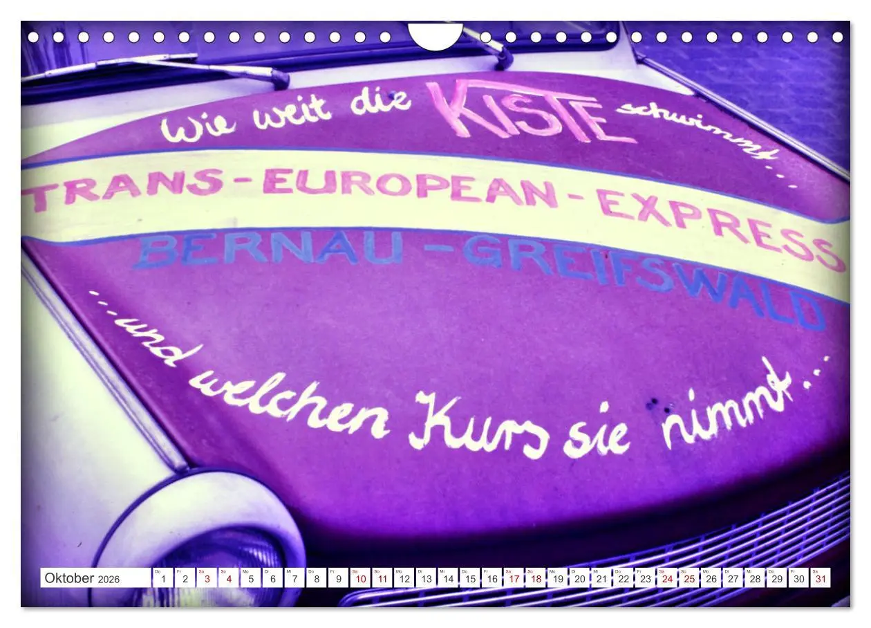 Bild: 9783457302309 | Trabi-Land DDR (Wandkalender 2026 DIN A4 quer), CALVENDO...