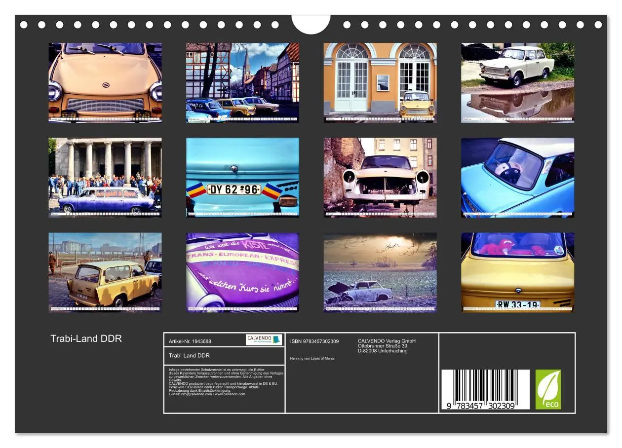 Bild: 9783457302309 | Trabi-Land DDR (Wandkalender 2026 DIN A4 quer), CALVENDO...