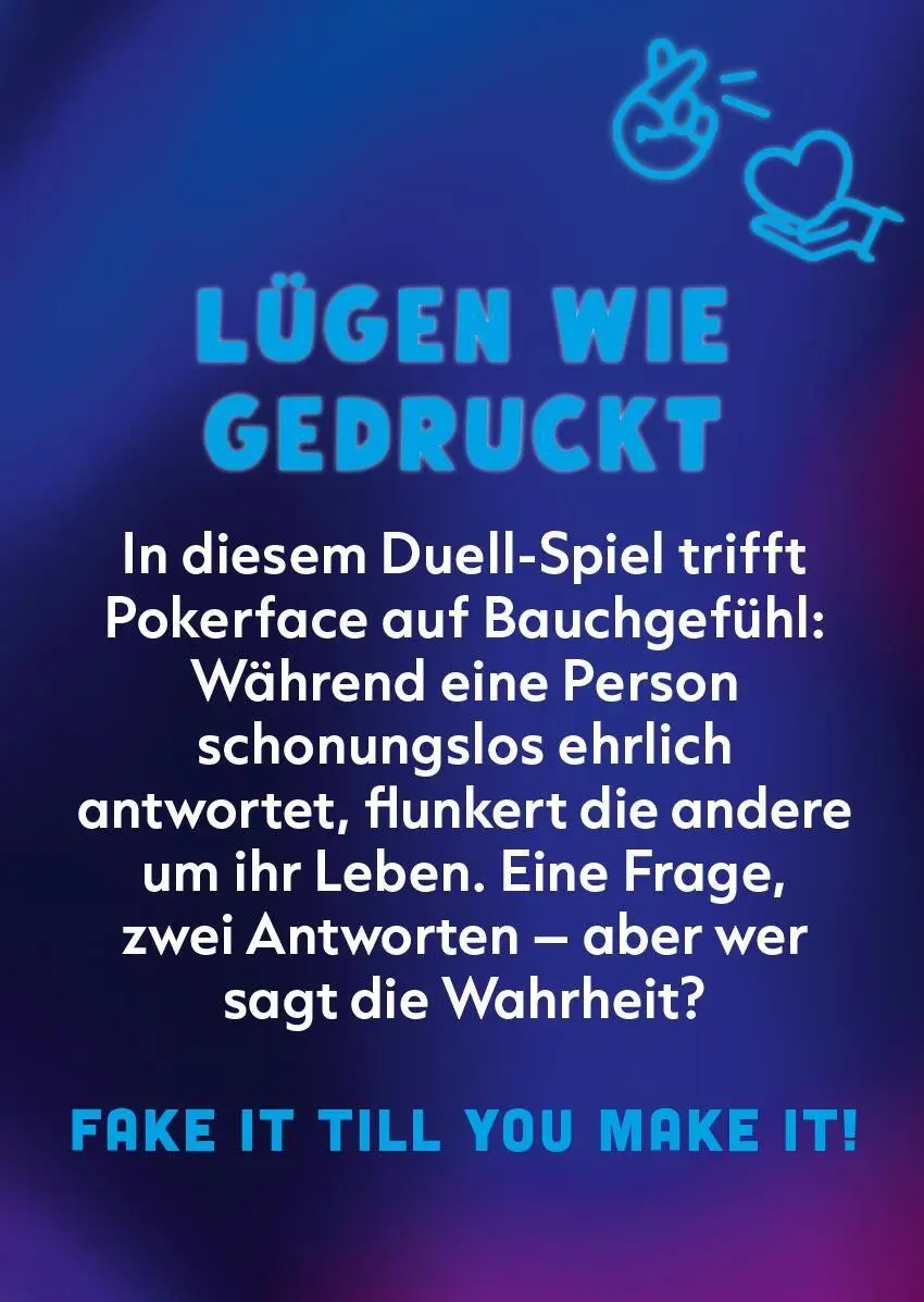 Rückseite: 4014489142409 | Das Lügen-Duell | Wer sagt die Wahrheit? | Box | Partyspiele | 50 S.