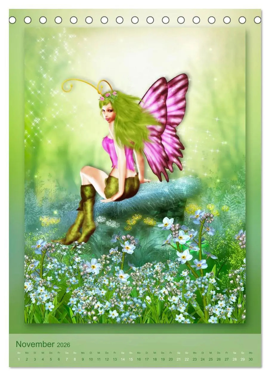 Bild: 9783516482409 | Elfen &amp; Feen - Kalender (Tischkalender 2026 DIN A5 hoch), CALVENDO...