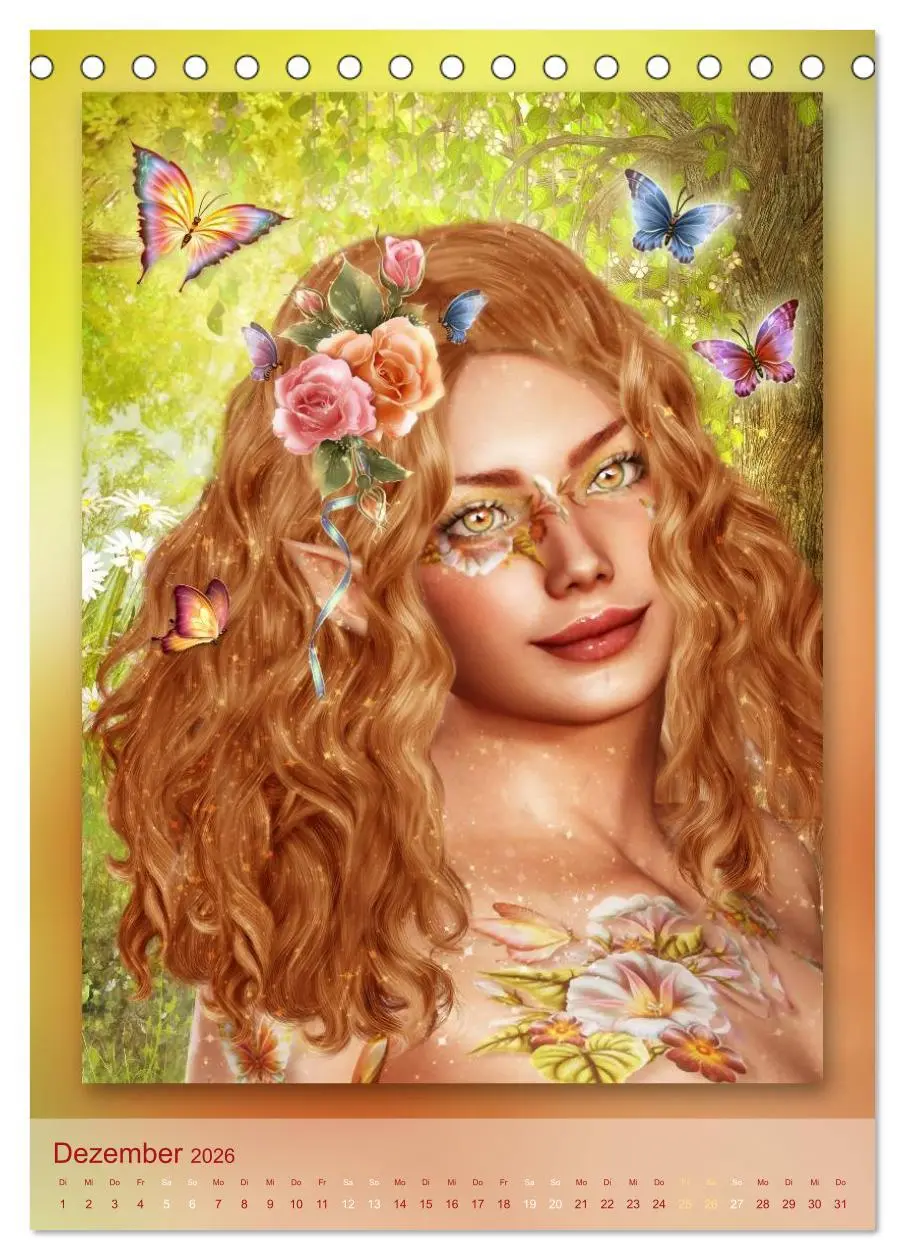 Bild: 9783516482409 | Elfen &amp; Feen - Kalender (Tischkalender 2026 DIN A5 hoch), CALVENDO...