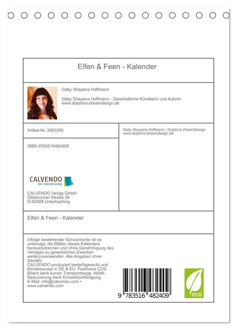 Bild: 9783516482409 | Elfen &amp; Feen - Kalender (Tischkalender 2026 DIN A5 hoch), CALVENDO...