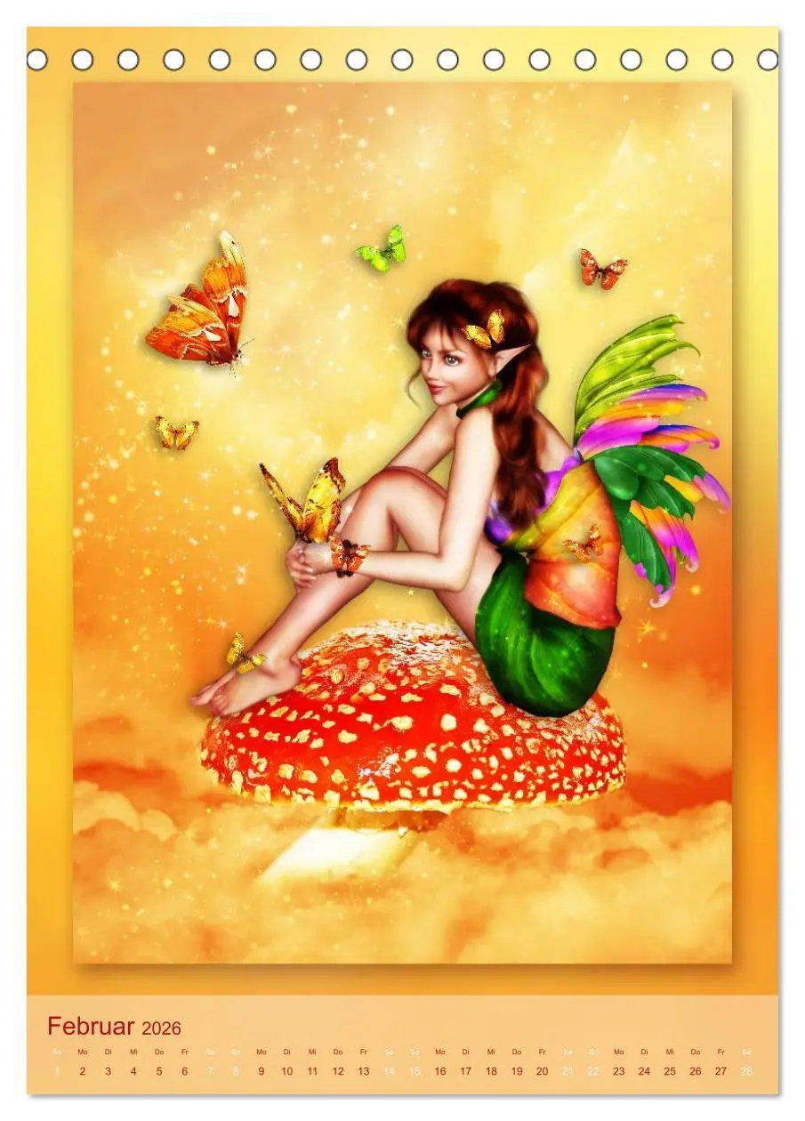 Bild: 9783516482409 | Elfen &amp; Feen - Kalender (Tischkalender 2026 DIN A5 hoch), CALVENDO...