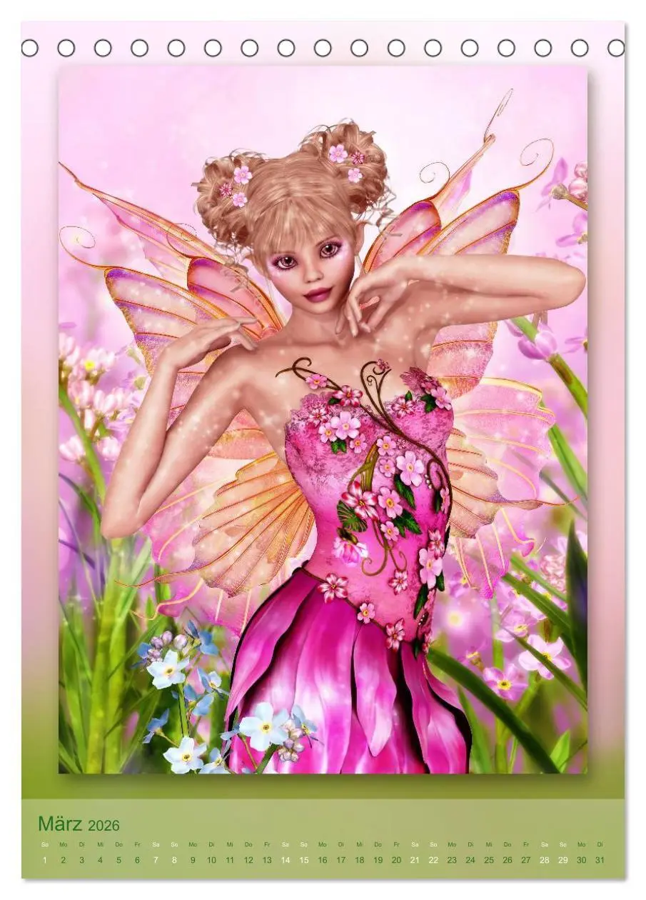 Bild: 9783516482409 | Elfen &amp; Feen - Kalender (Tischkalender 2026 DIN A5 hoch), CALVENDO...
