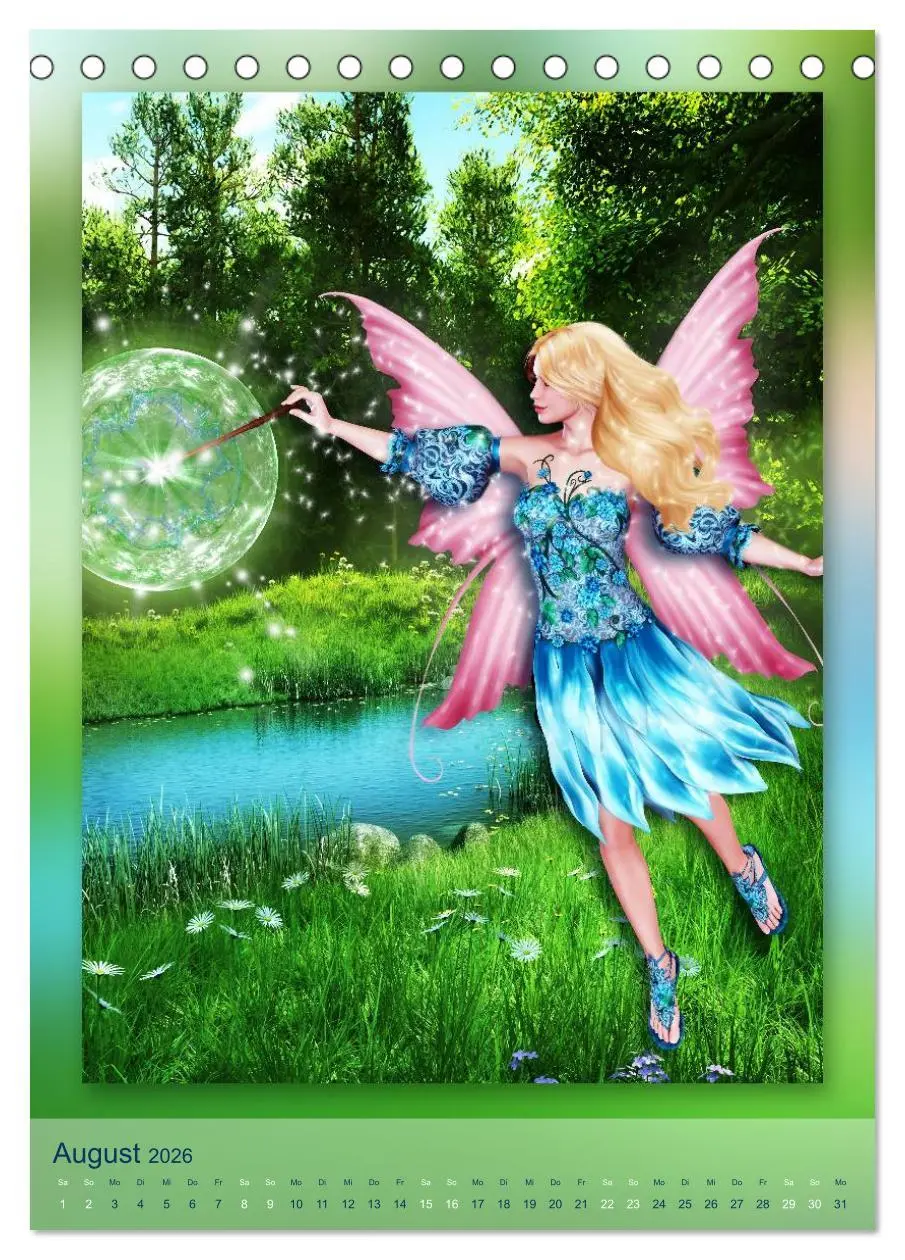 Bild: 9783516482409 | Elfen &amp; Feen - Kalender (Tischkalender 2026 DIN A5 hoch), CALVENDO...