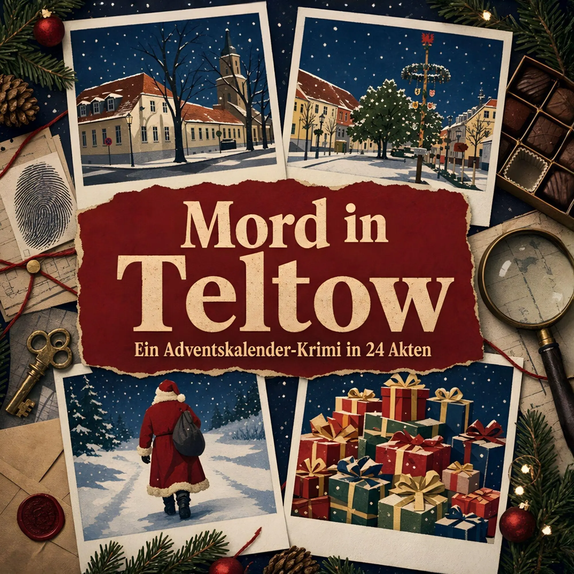 Cover: 9783696122409 | Mord in Teltow | Ein Adventskalender-Krimi in 24 Akten | Elias Becker