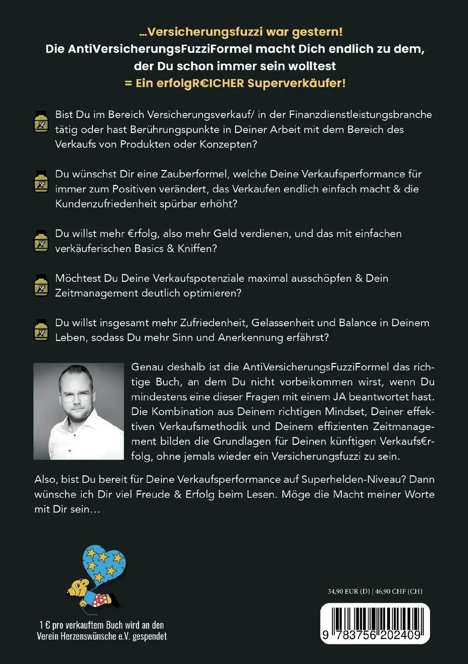 Rückseite: 9783756202409 | Die AntiVersicherungsFuzziFormel. | Werde erfolgREICHER Superverkäufer