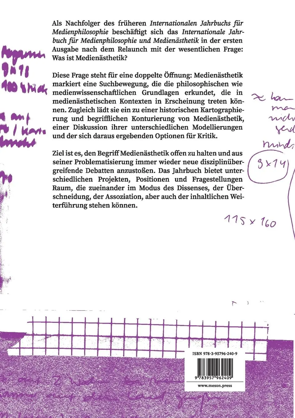 Rückseite: 9783957962409 | Was ist Medienästhetik? | Natascha Adamowsky (u. a.) | Taschenbuch