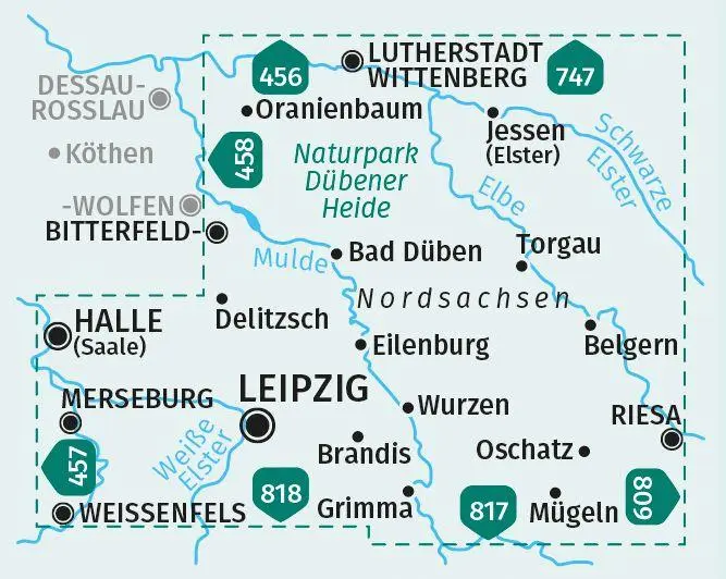 Bild: 9783991212409 | KOMPASS Wanderkarten-Set 459 Leipzig und Umgebung, Nordsachsen,...
