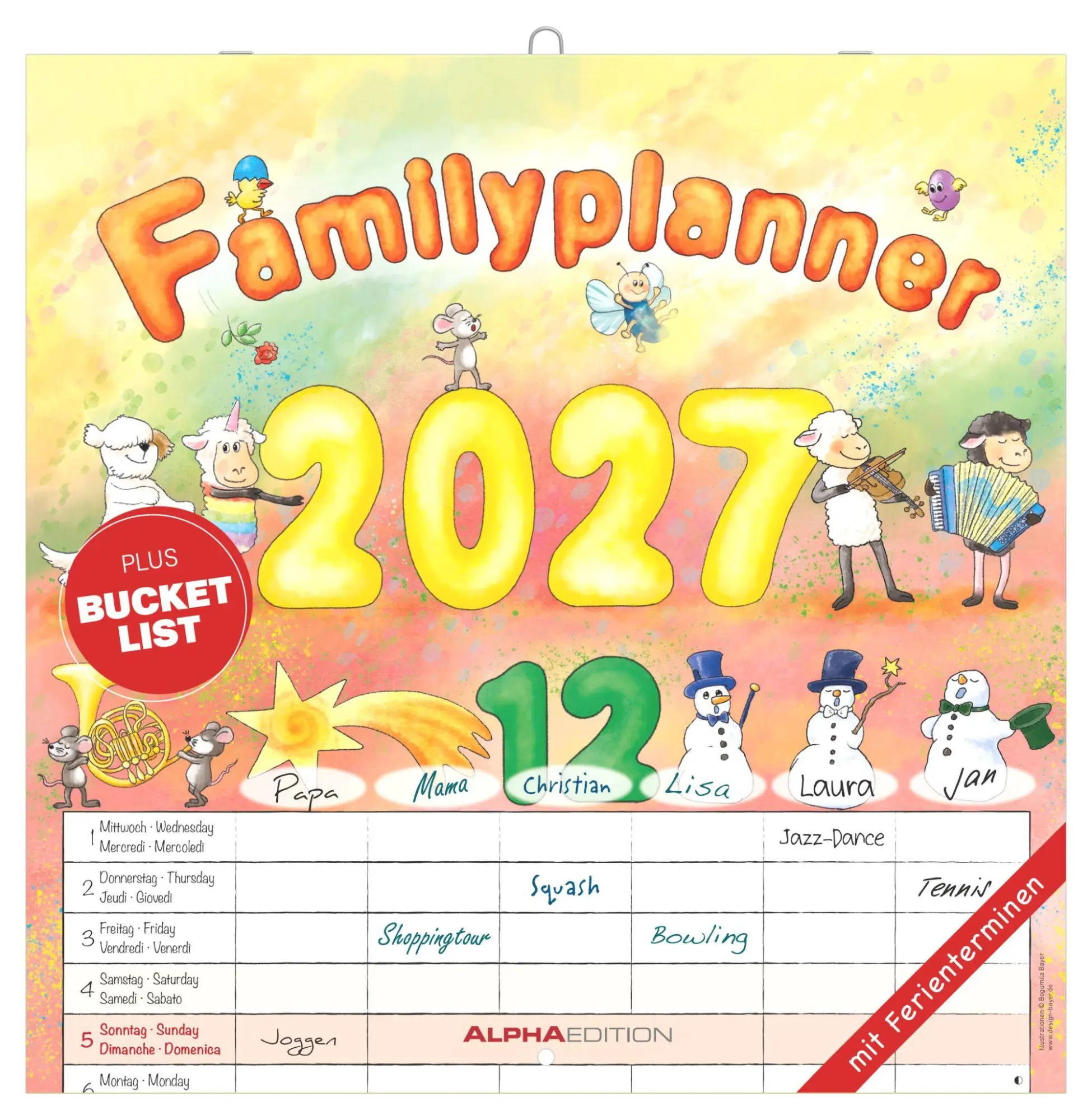 Cover: 4069095012509 | Familienplaner Cartoon 2027 | Neumann Verlage GmbH &amp; Co KG | Kalender