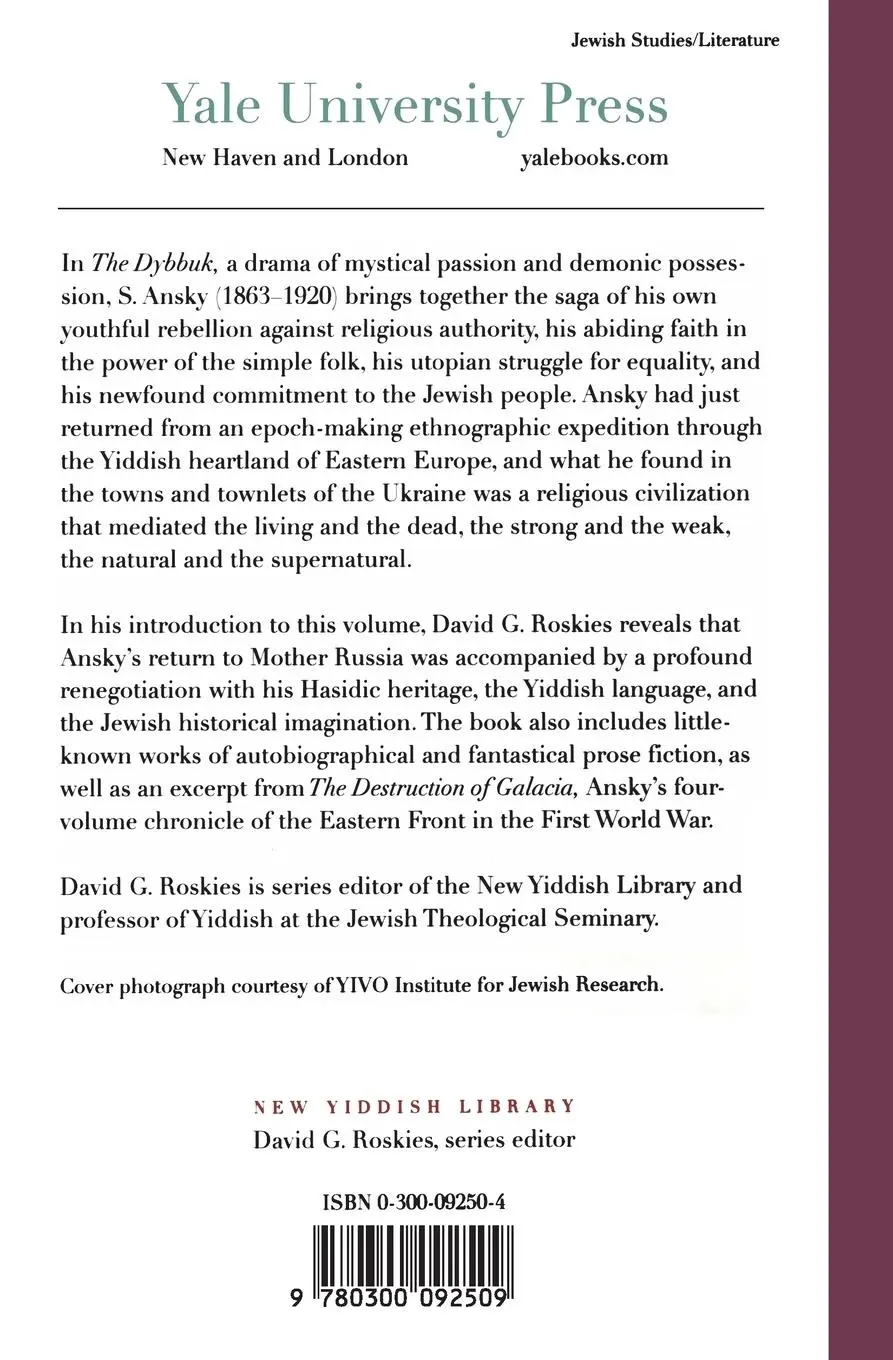 Rückseite: 9780300092509 | The Dybbuk and Other Writings | S. Ansky | Taschenbuch | Englisch