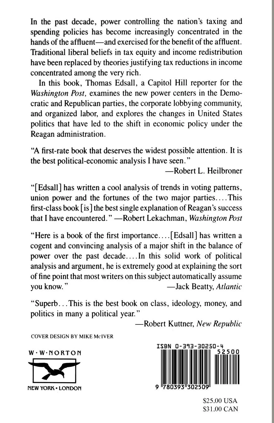 Rückseite: 9780393302509 | New Politics of Inequality | Thomas B. Edsall | Taschenbuch | Englisch