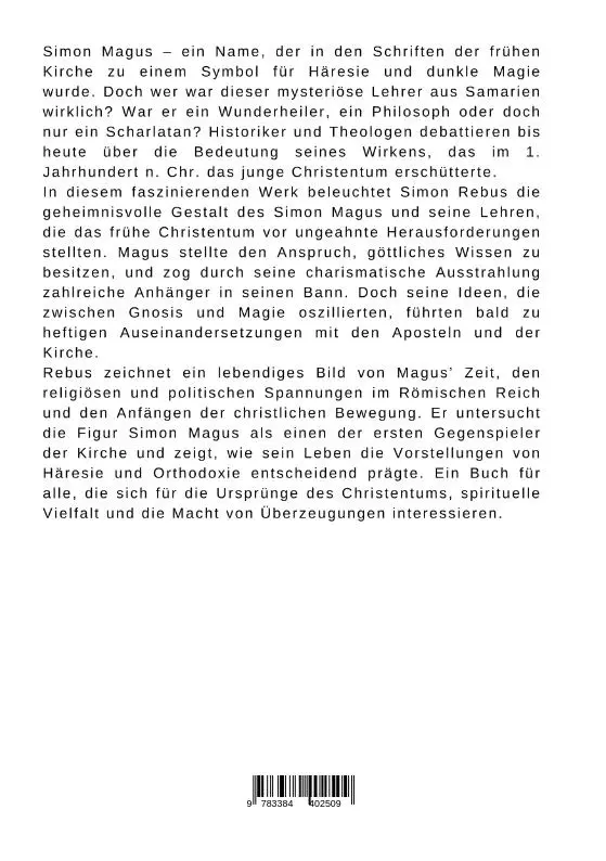 Rückseite: 9783384402509 | Simon Magus: Der erste Ketzer der Christenheit | Simon Rebus | Buch