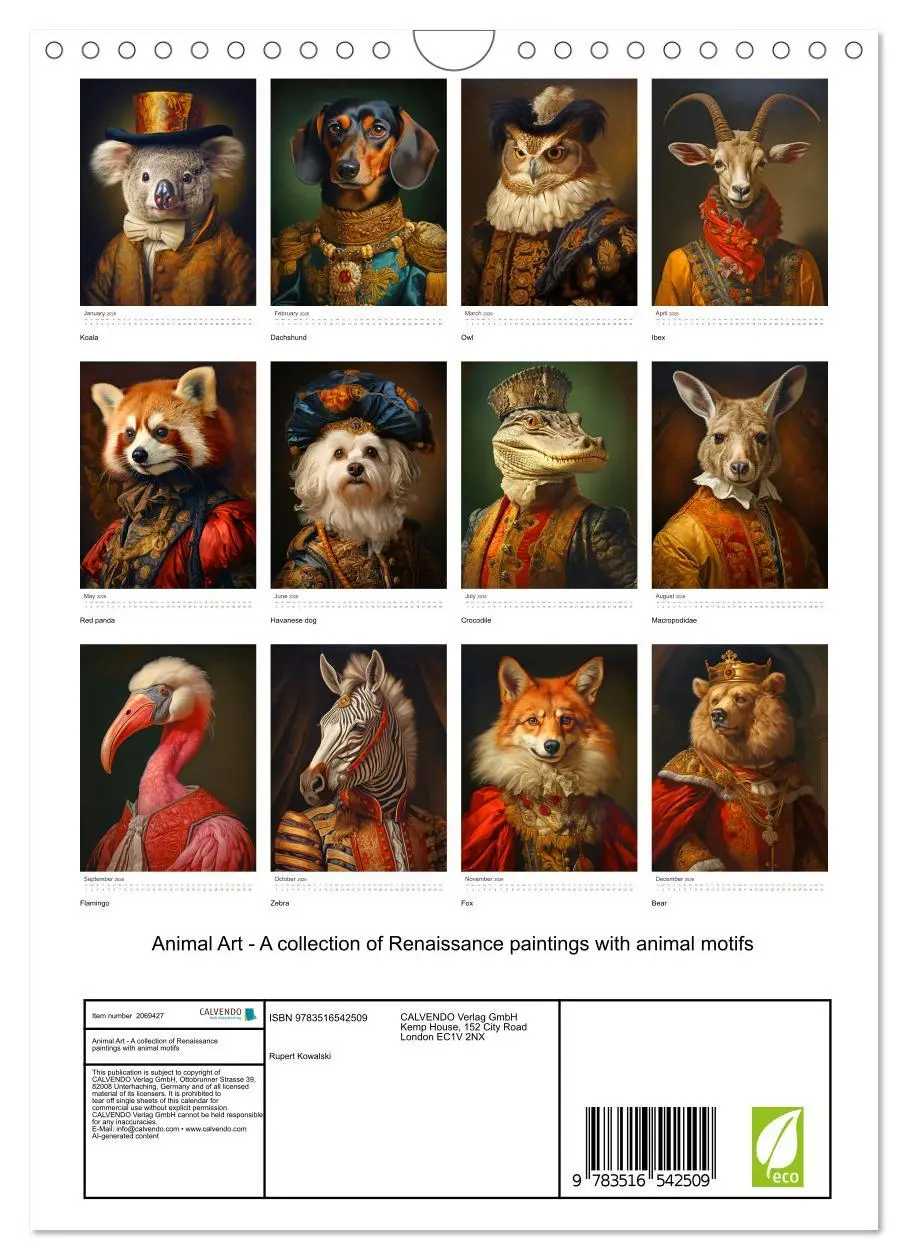Bild: 9783516542509 | Animal Art - A collection of Renaissance paintings with animal...