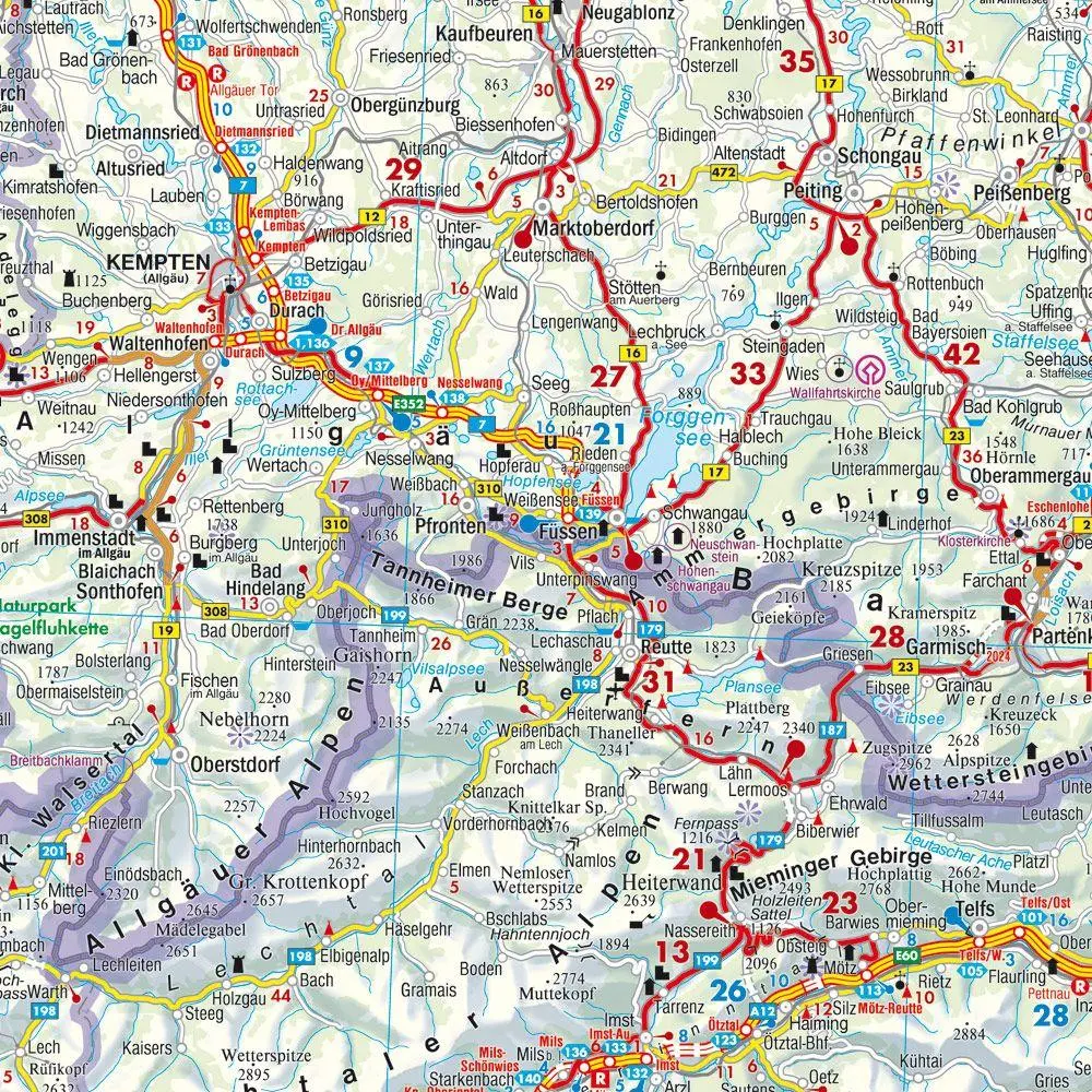 Bild: 9783707922509 | freytag &amp; berndt Straßenkarte Alpenländer, Österreich - Deutschland...