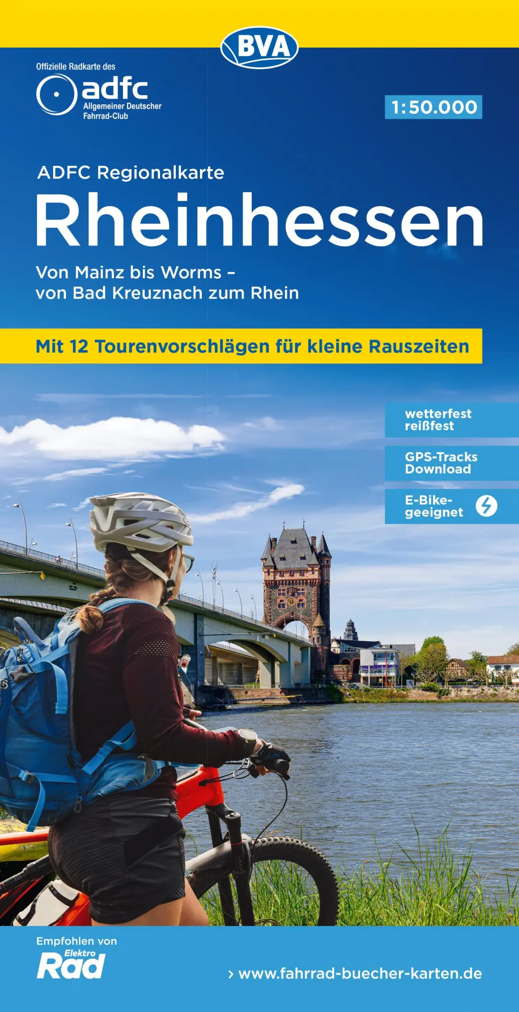 Cover: 9783969902509 | ADFC-Regionalkarte Rheinhessen, 1:50.000, mit...