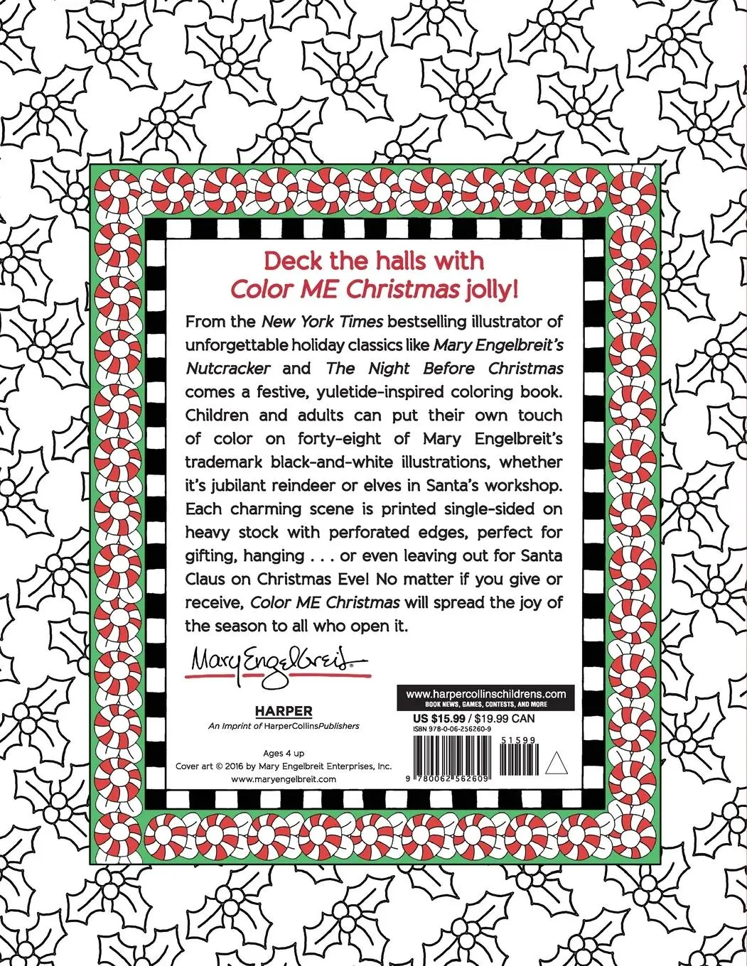 Rückseite: 9780062562609 | Mary Engelbreit's Color Me Christmas Coloring Book | Mary Engelbreit