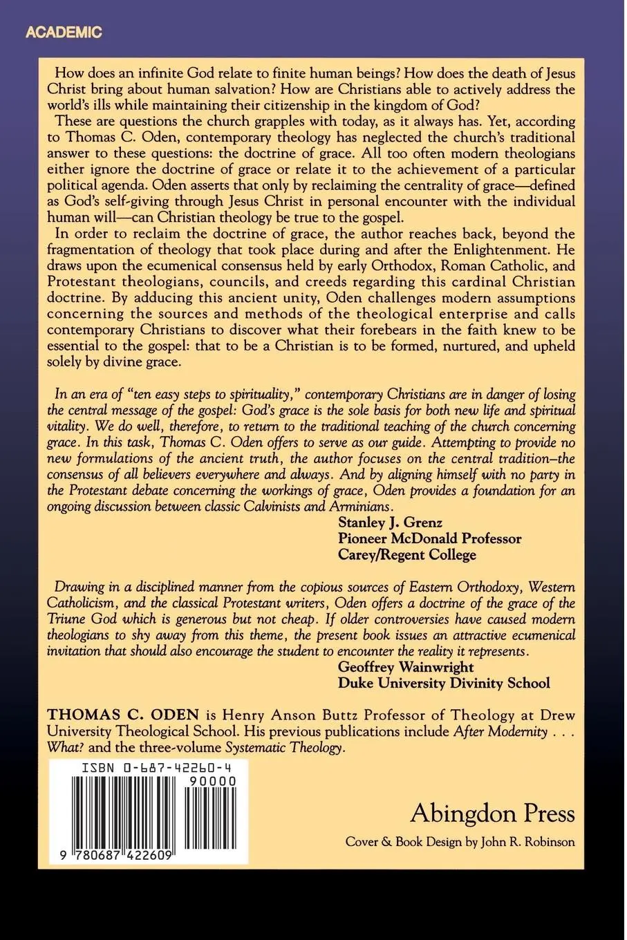 Rückseite: 9780687422609 | The Transforming Power of Grace | Thomas C. Oden | Taschenbuch | 1993