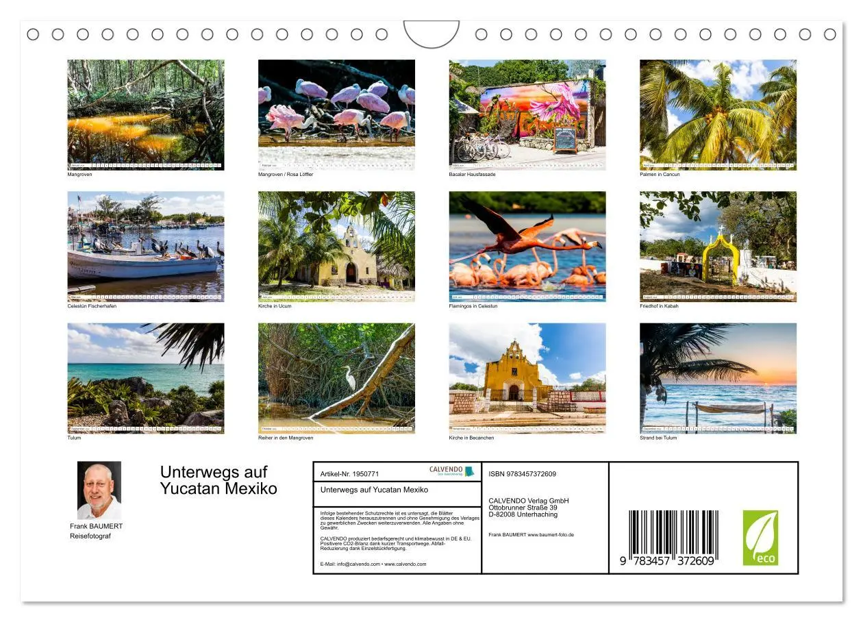 Bild: 9783457372609 | Unterwegs auf Yucatan Mexiko (Wandkalender 2026 DIN A4 quer),...