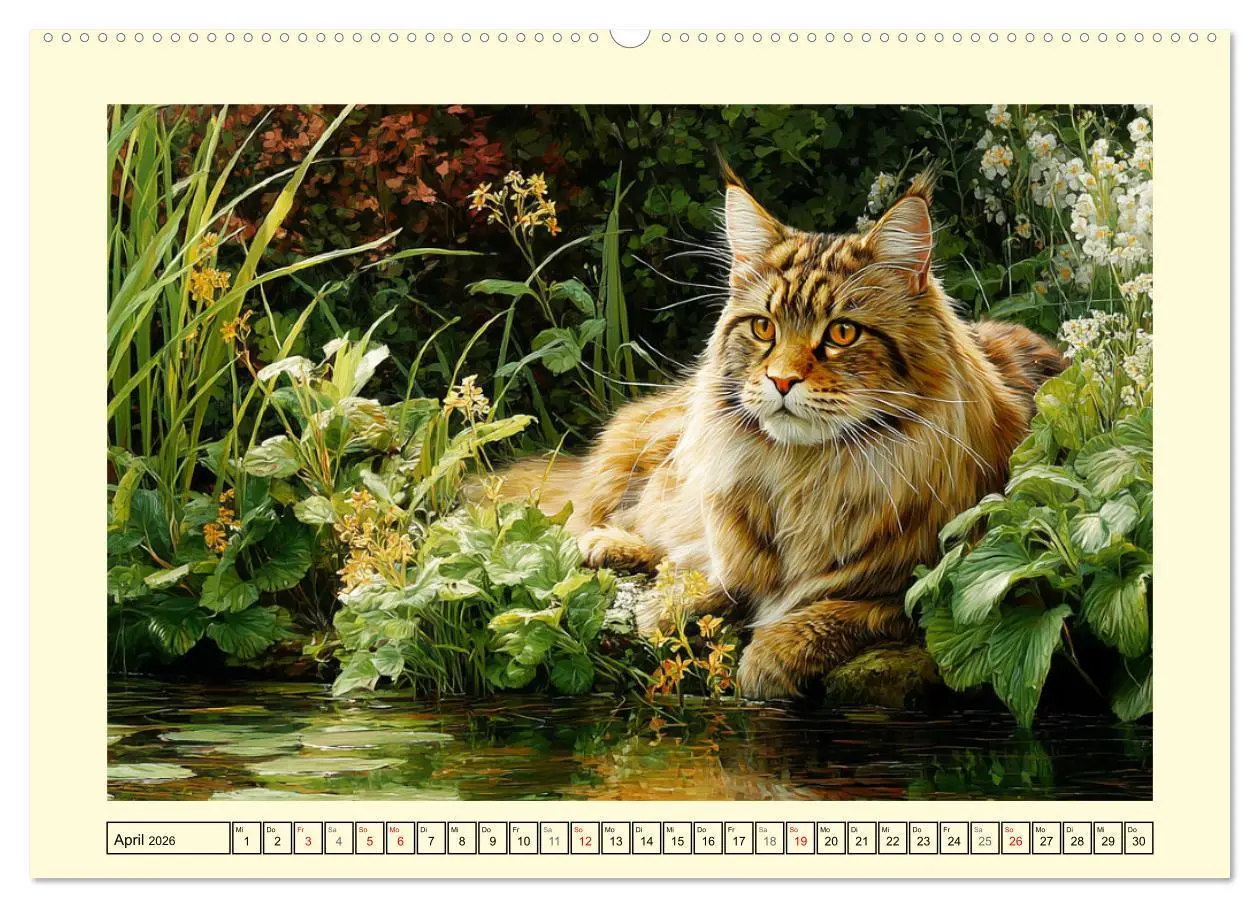 Bild: 9783457992609 | Main-Coon-Katzen. Die imposanten Waldkatzen im Garten (Wandkalender...