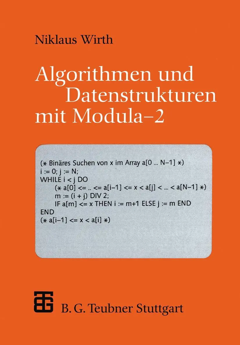 Cover: 9783519122609 | Algorithmen und Datenstrukturen mit Modula - 2 | Niklaus Wirth | Buch