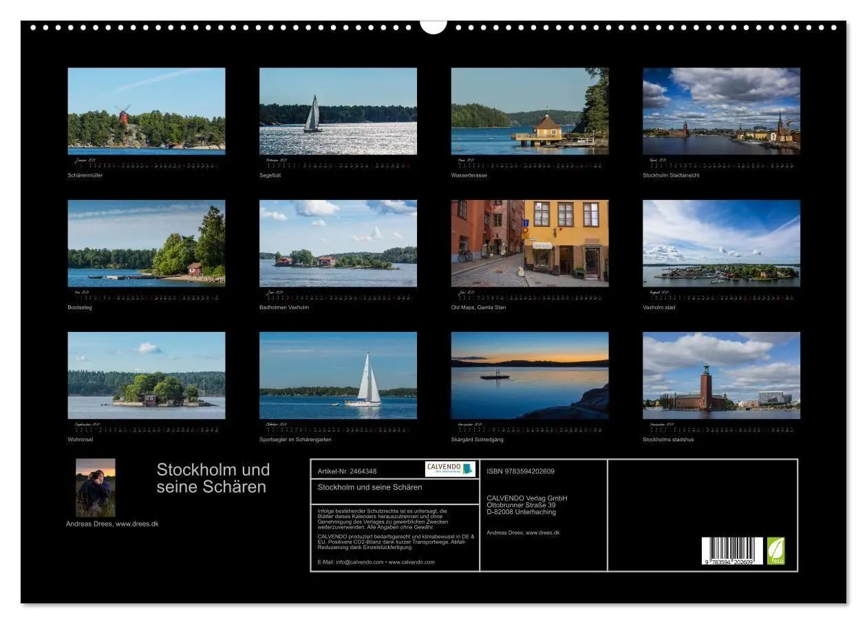 Bild: 9783594202609 | Stockholm und seine Schären (Wandkalender 2027 DIN A2 quer),...