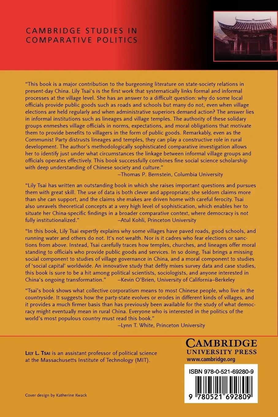 Rückseite: 9780521692809 | Accountability Without Democracy | Lily Lee Tsai | Taschenbuch | 2010